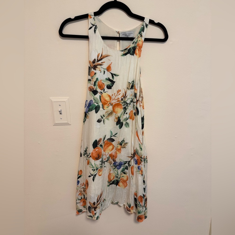 Dress Forum Cream and Green Floral Blouse